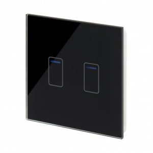 Crystal Touch Dimmer Switch 2G 1W - Black